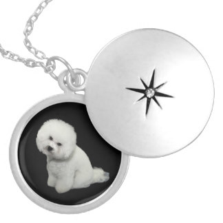 Silver Plated Bichon Frise Locket