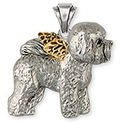 Silver and Gold Bichon Frise Pendant