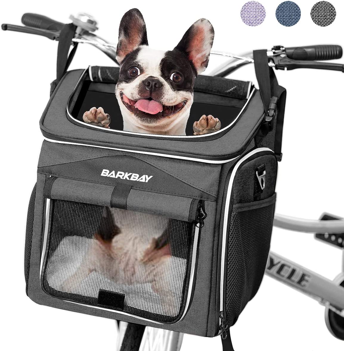 BARKBAY Dog Bike Basket Carrier