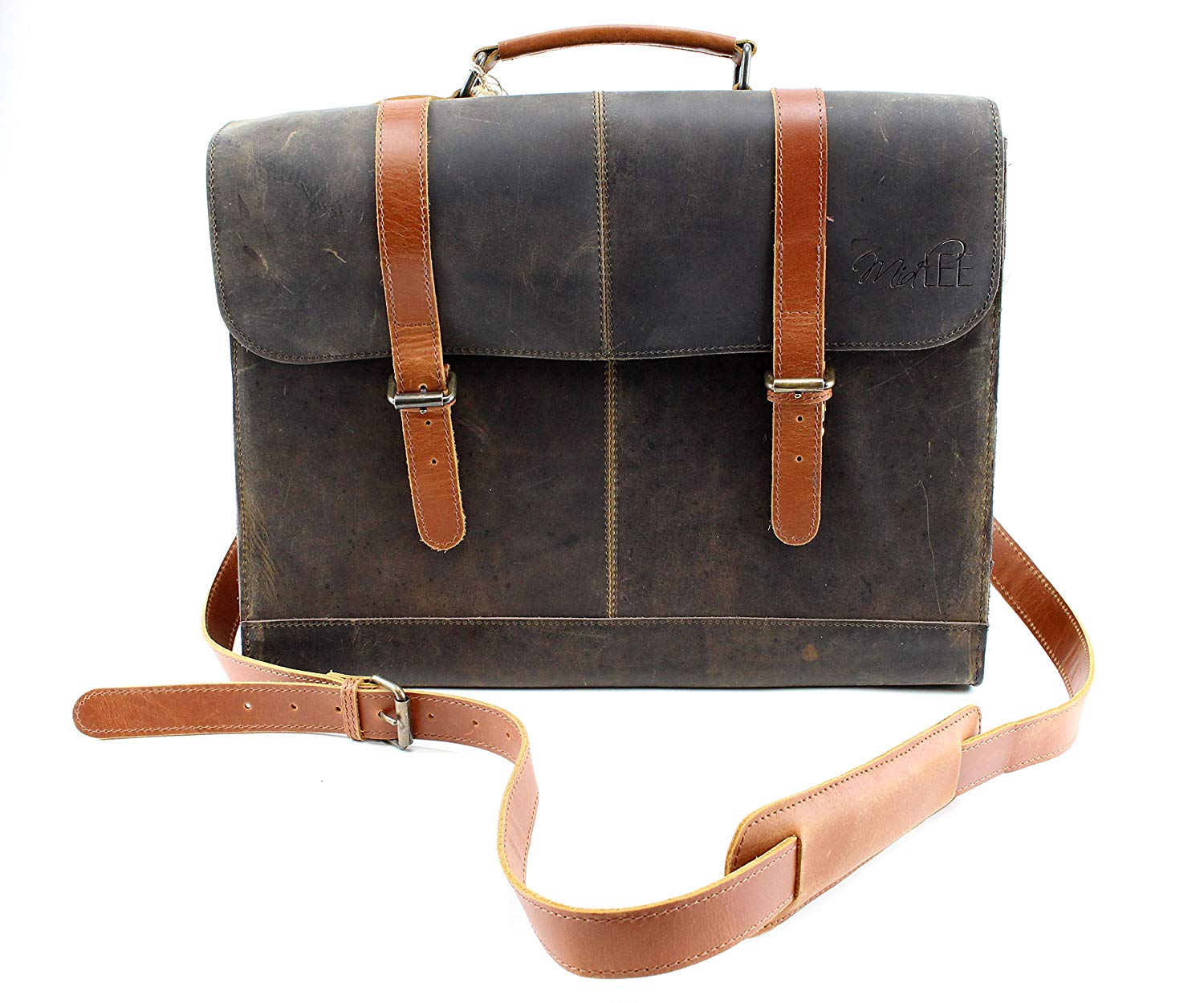 Midlee Distressed Leather Dog Carrier