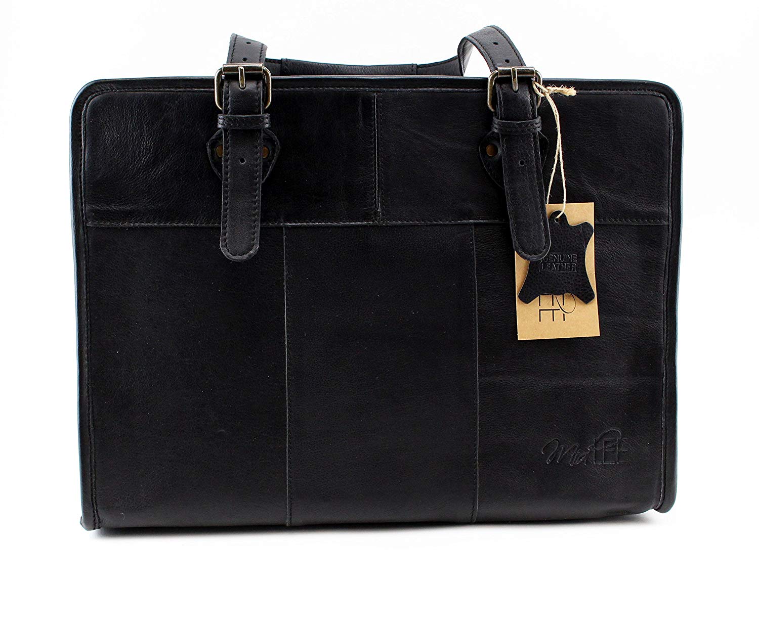 Midlee Classic Leather Carrier Dog Purse