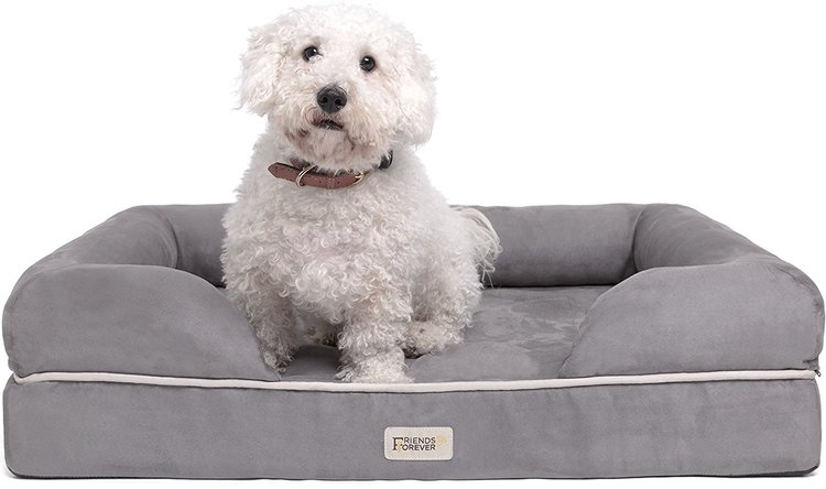 An orthopedic bed is part of arthritis treatment for dogs.